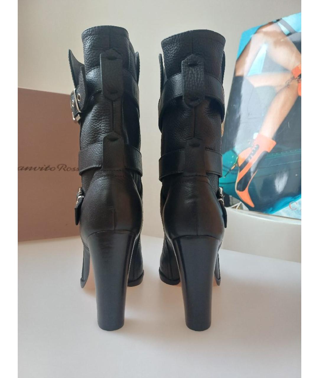 GIANVITO ROSSI Черные кожаные сапоги, фото 8