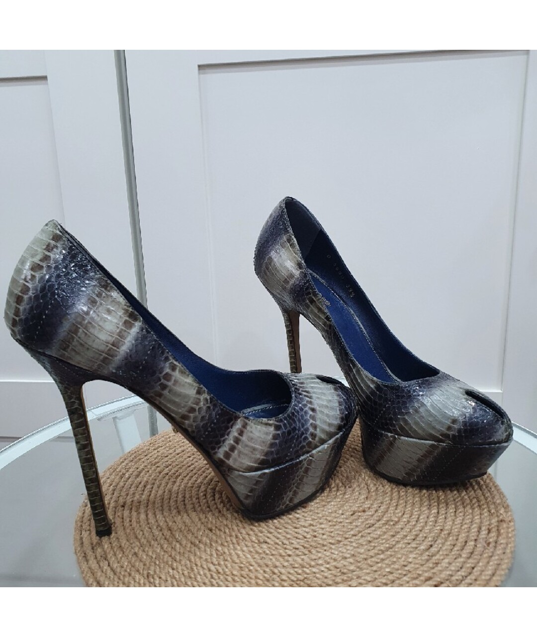 SERGIO ROSSI Серые туфли из экзотической кожи, фото 2