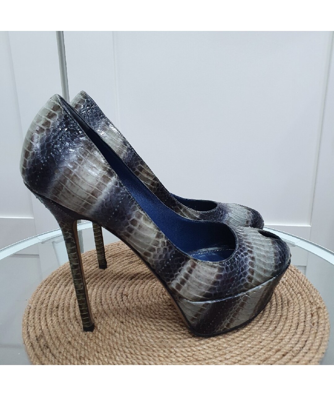 SERGIO ROSSI Серые туфли из экзотической кожи, фото 7