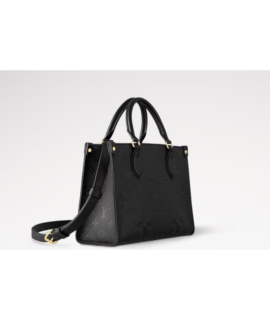 LOUIS VUITTON Черная кожаная сумка тоут, фото 2