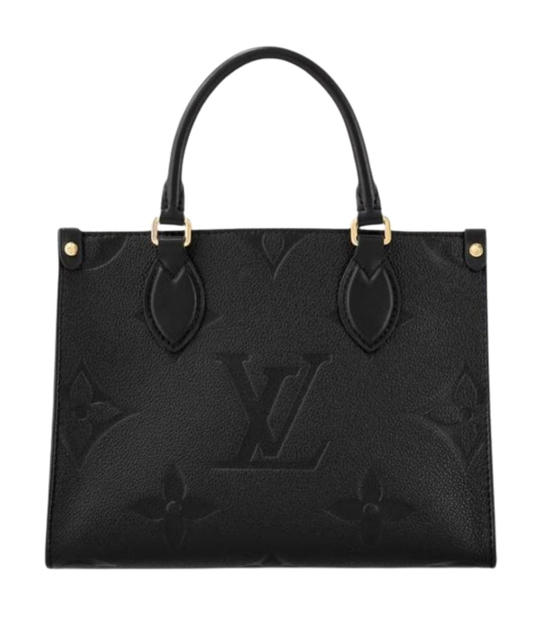 LOUIS VUITTON Черная кожаная сумка тоут, фото 1