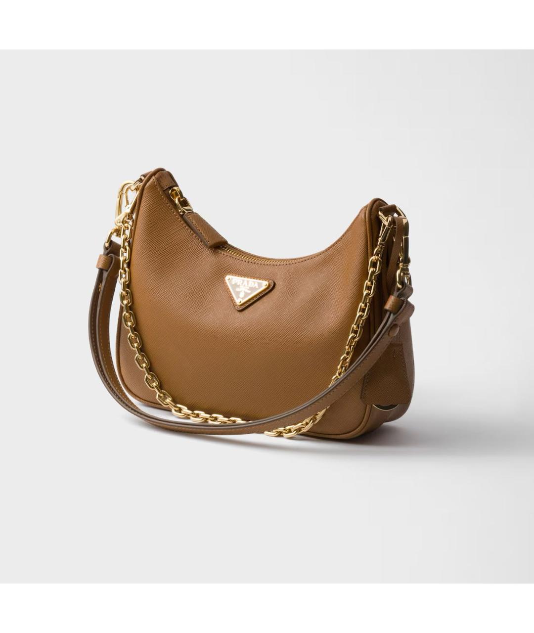 PRADA Коричневая кожаная сумка через плечо, фото 2