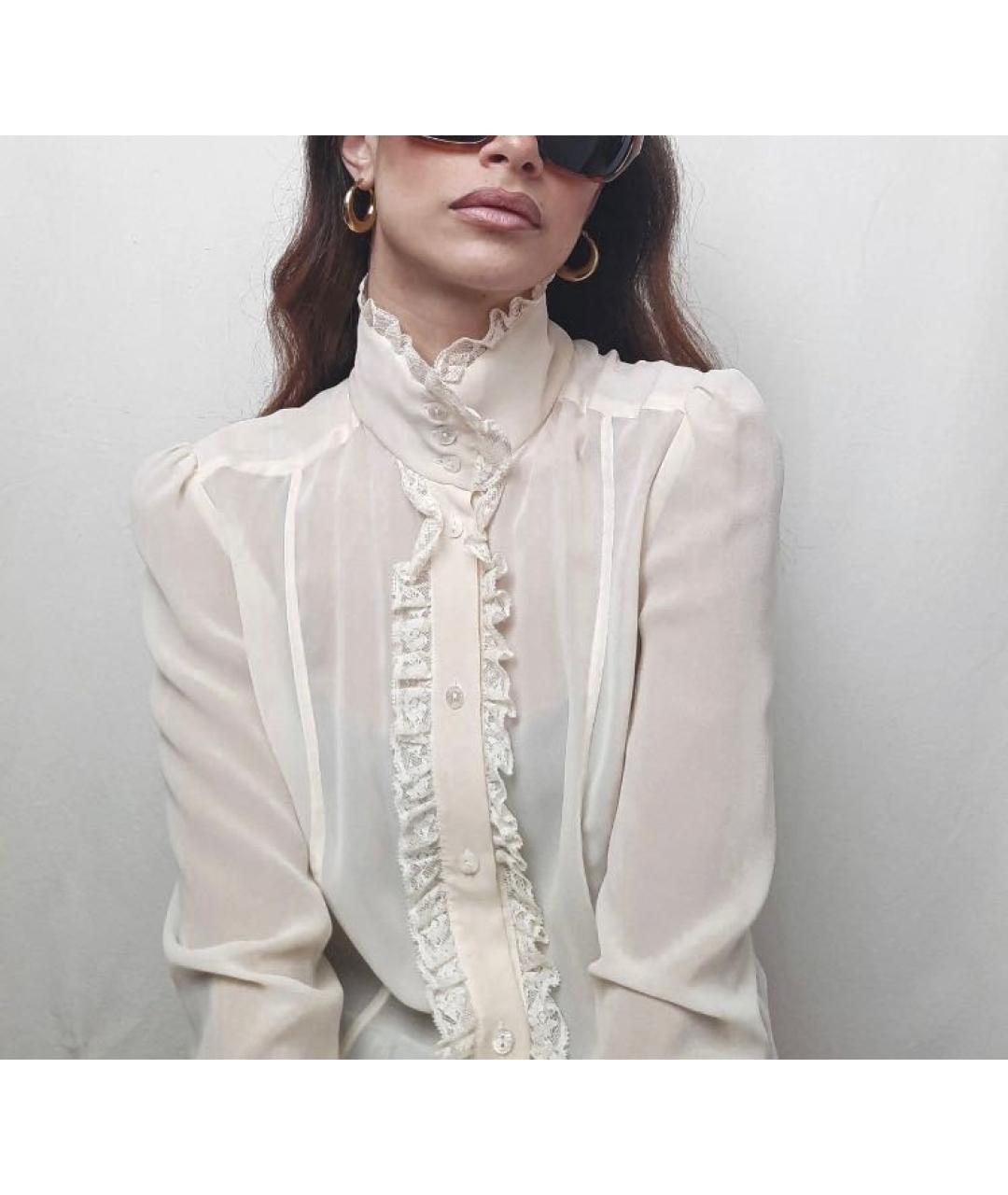 DOLCE&GABBANA Желтая шелковая блузы, фото 4