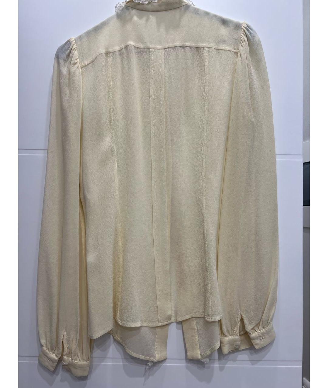 DOLCE&GABBANA Желтая шелковая блузы, фото 2