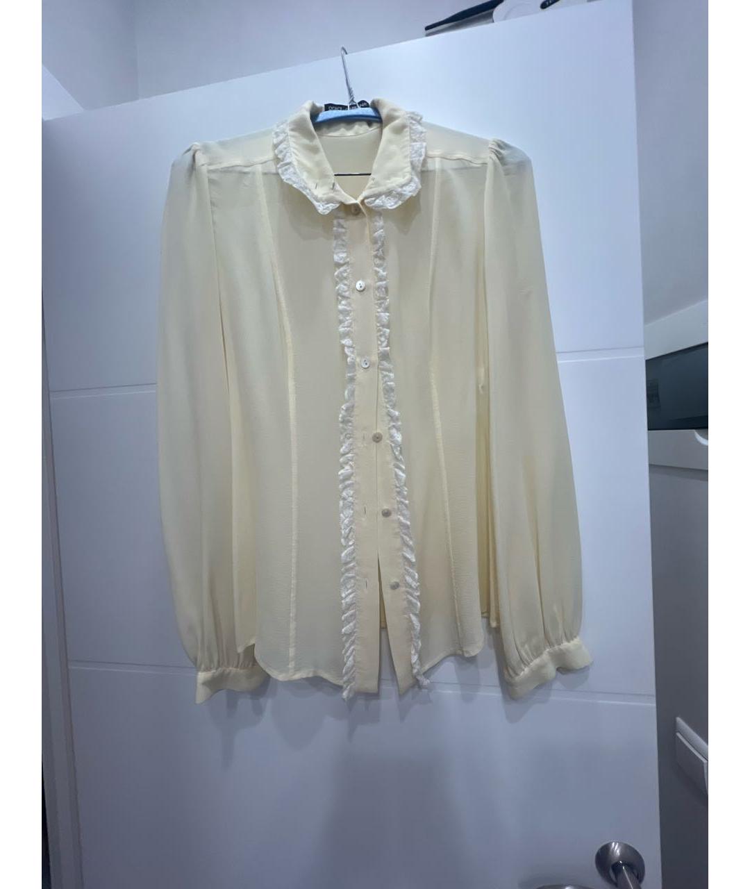 DOLCE&GABBANA Желтая шелковая блузы, фото 5