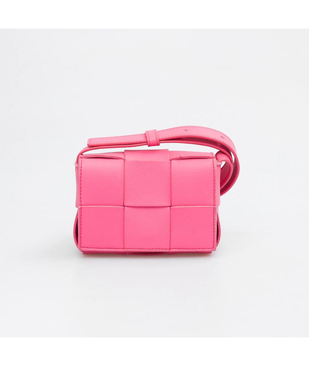 BOTTEGA VENETA Розовая кожаная сумка через плечо, фото 5