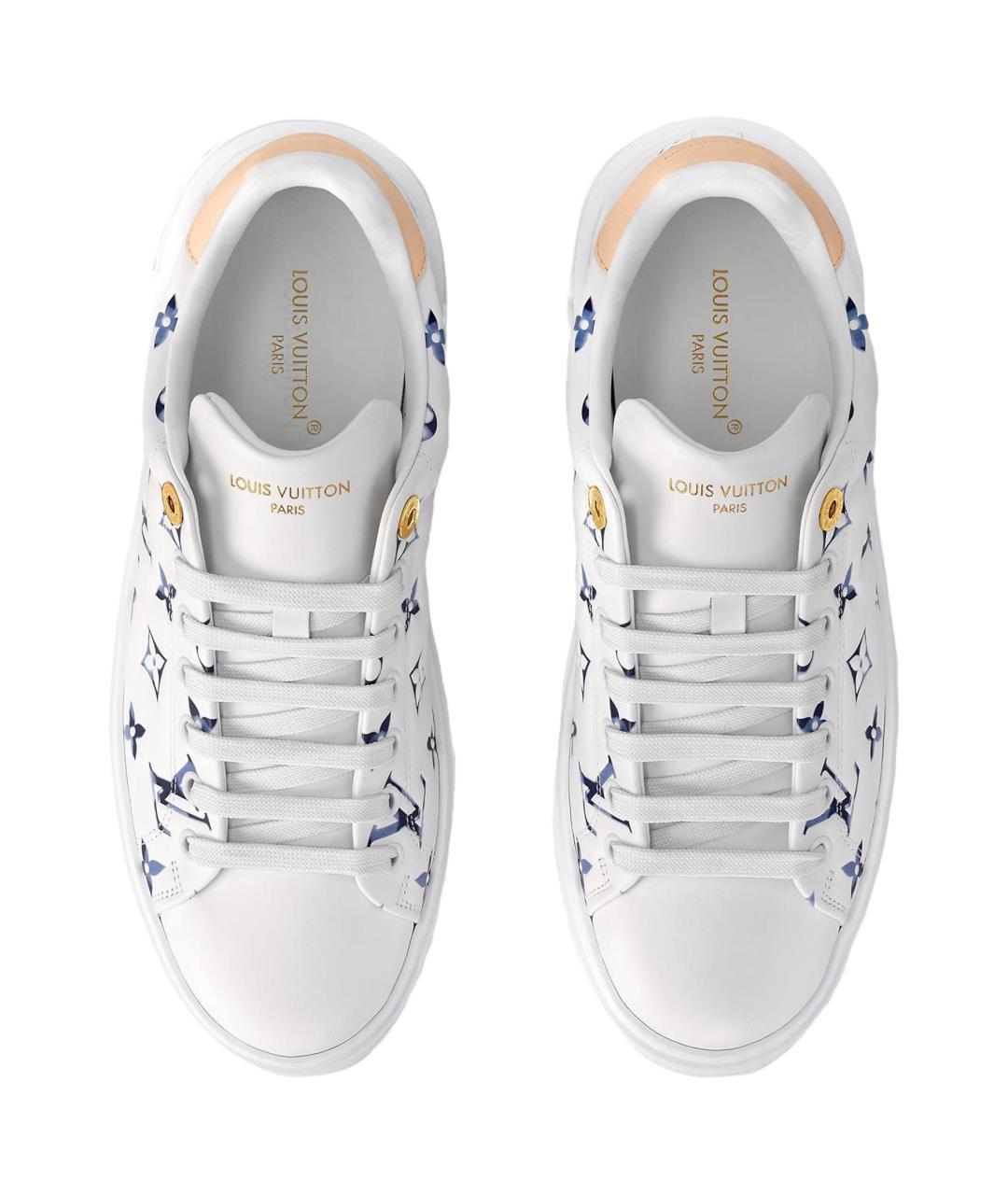 LOUIS VUITTON Белые кожаные кроссовки, фото 4