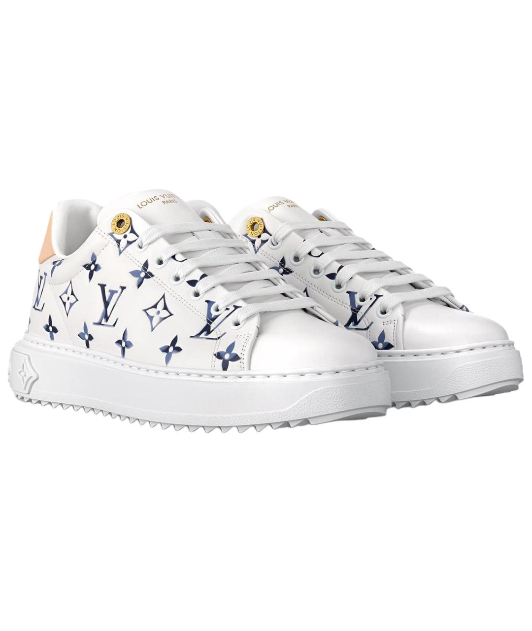 LOUIS VUITTON Белые кожаные кроссовки, фото 3