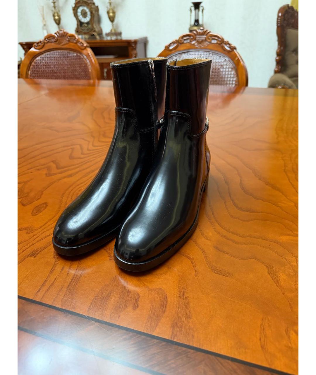 GUCCI Черные кожаные полусапоги, фото 2