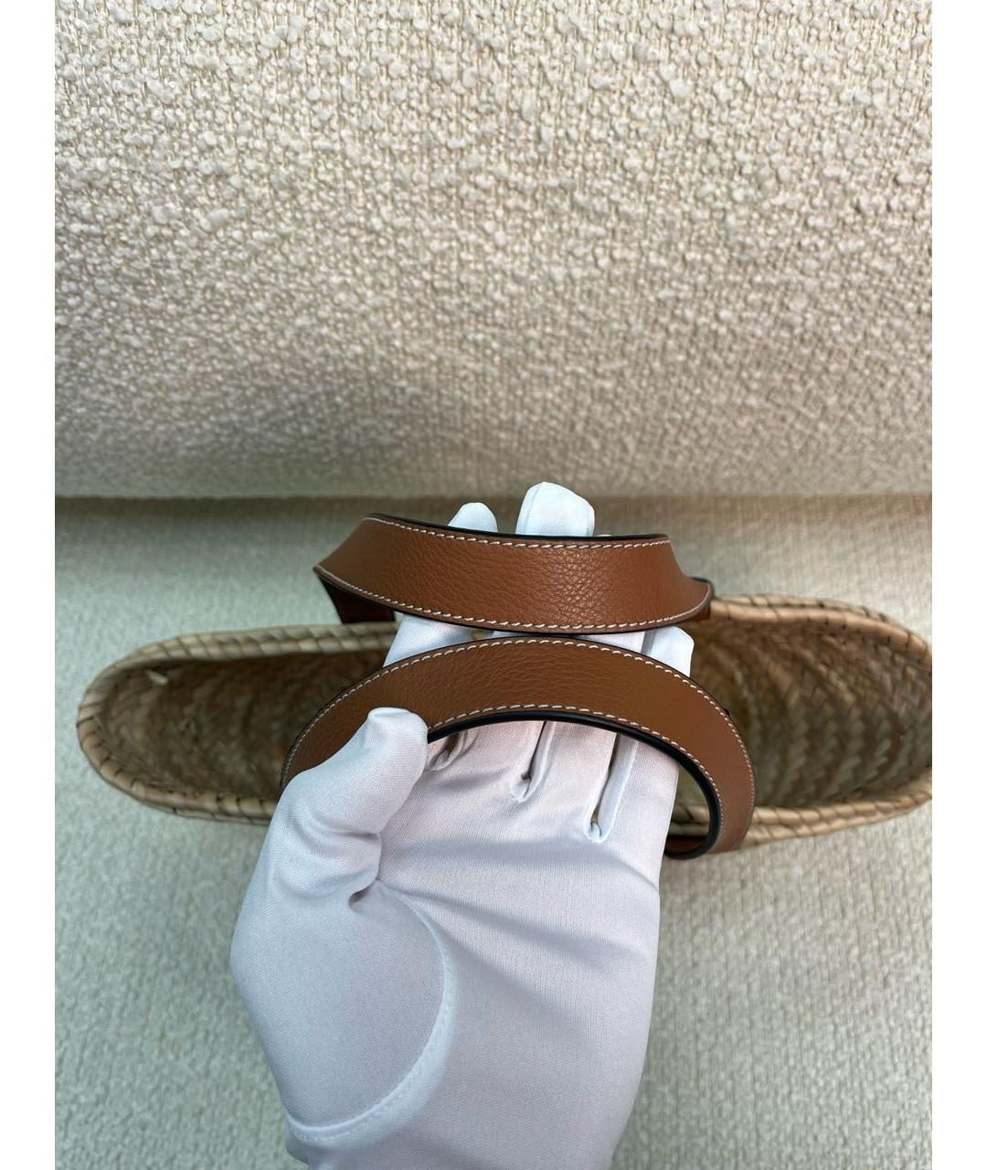 LOEWE Бежевая пелетеная сумка с короткими ручками, фото 6