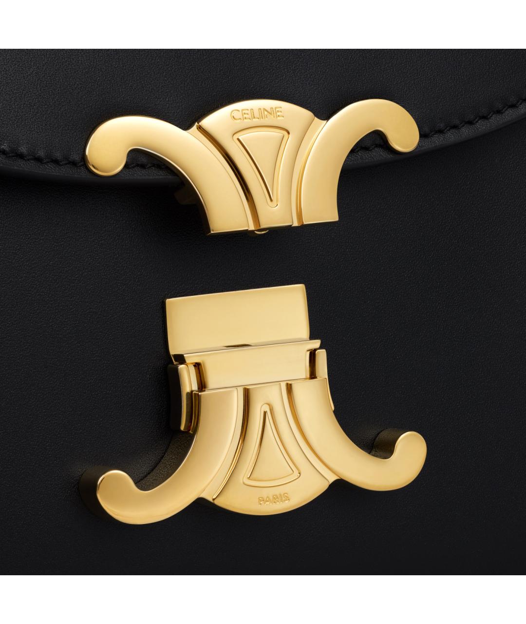 CELINE Черная кожаная сумка через плечо, фото 5