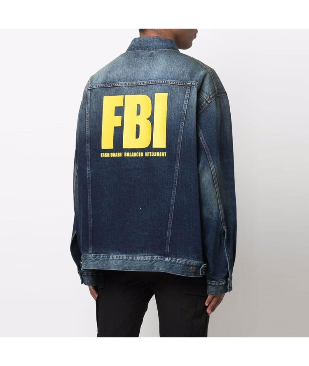 BALENCIAGA Синяя деним куртка, фото 7