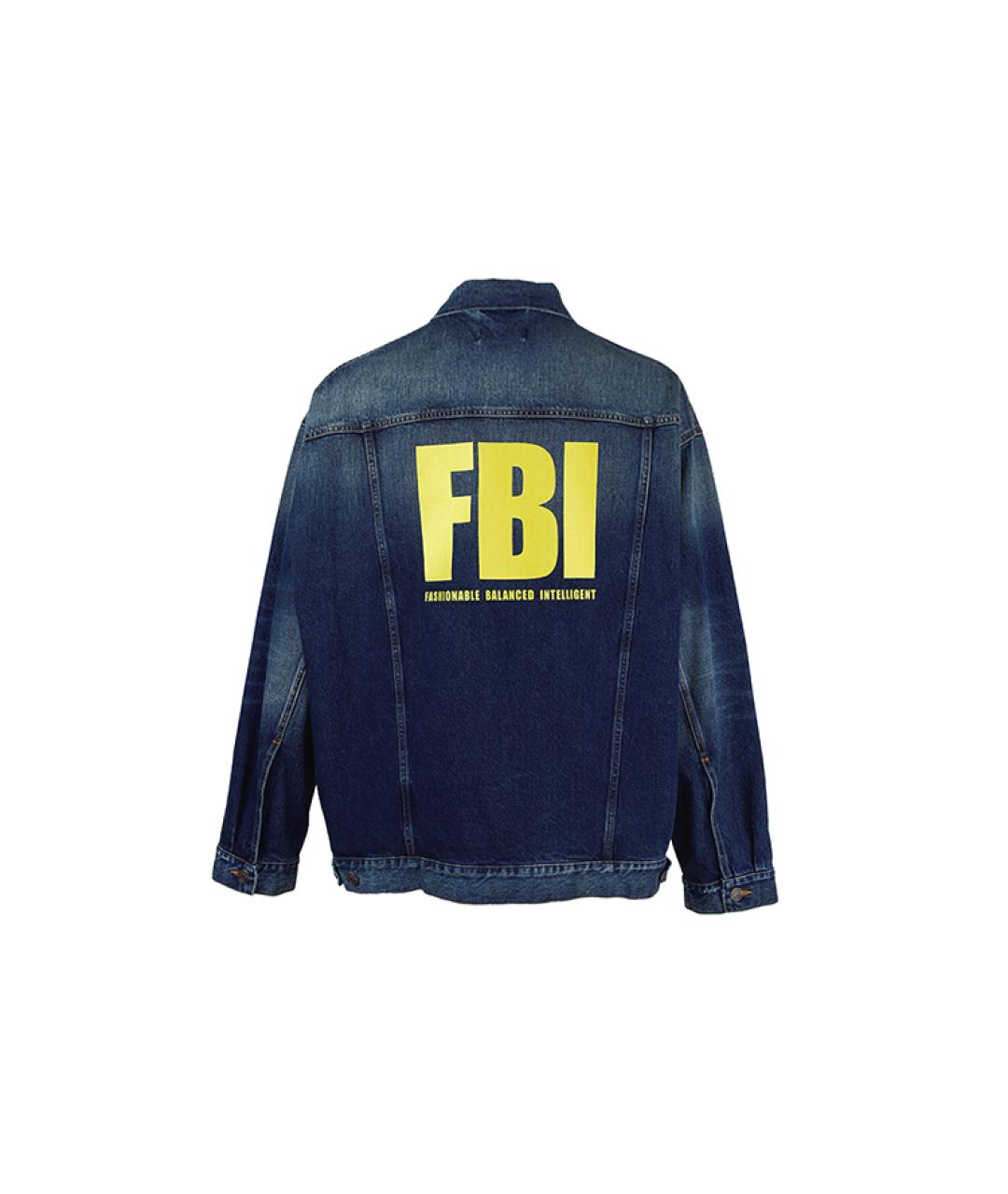 BALENCIAGA Синяя деним куртка, фото 2