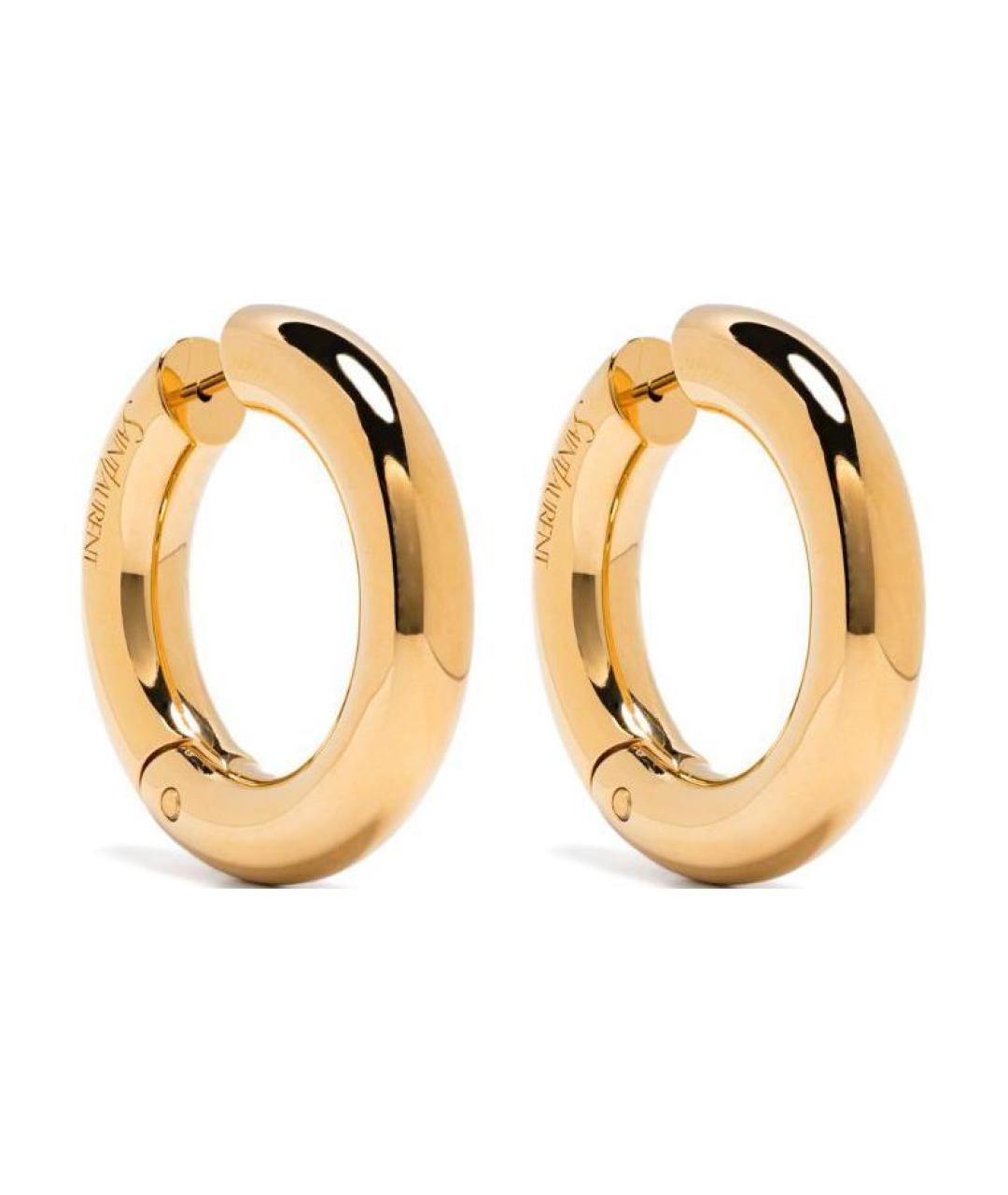 SAINT LAURENT Золотые латунные серьги, фото 1