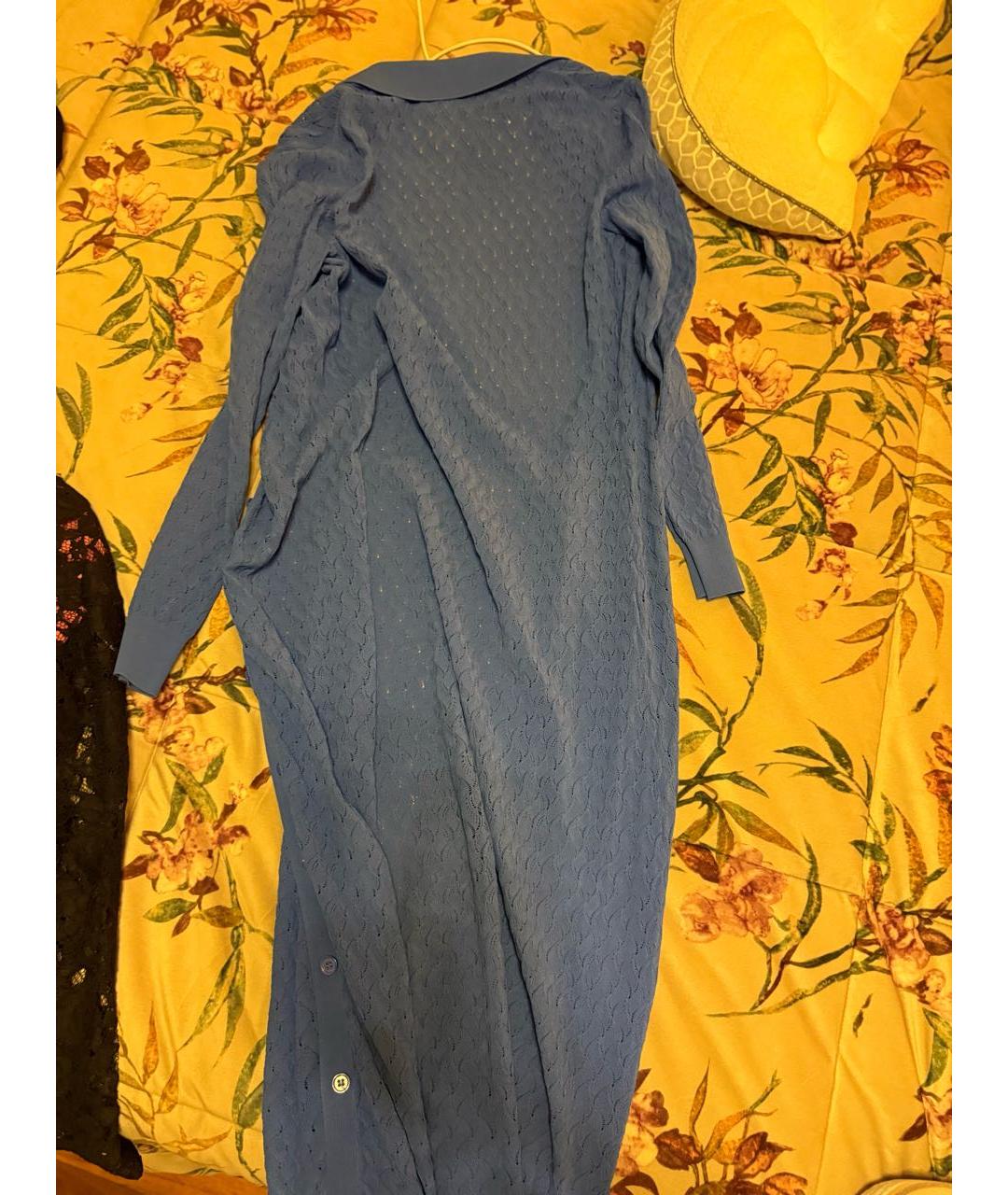 MAJE Синее хлопковое повседневное платье, фото 2