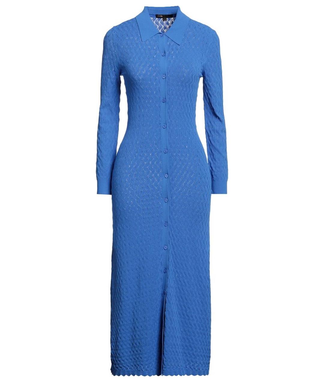 MAJE Синее хлопковое повседневное платье, фото 1