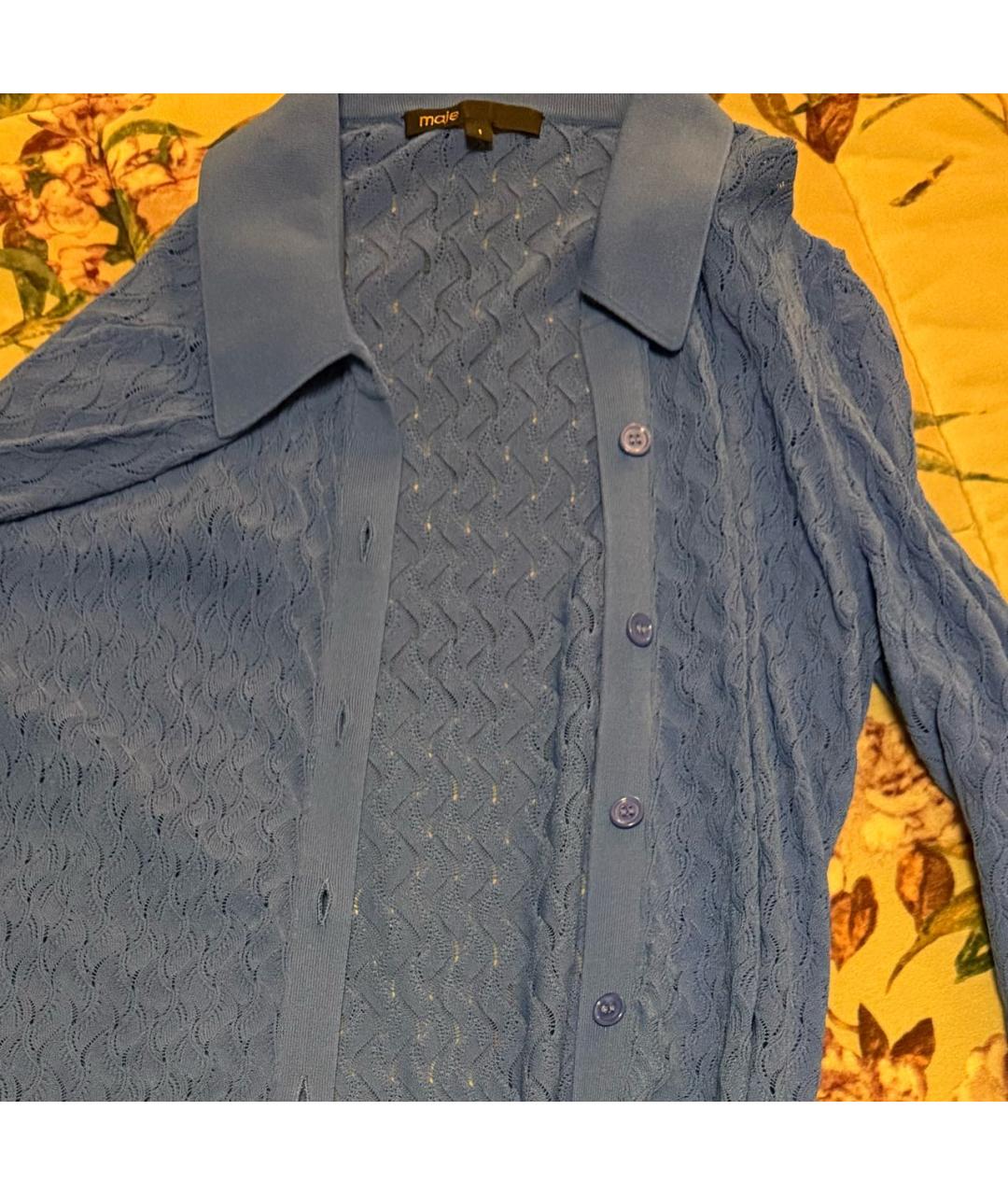 MAJE Синее хлопковое повседневное платье, фото 4