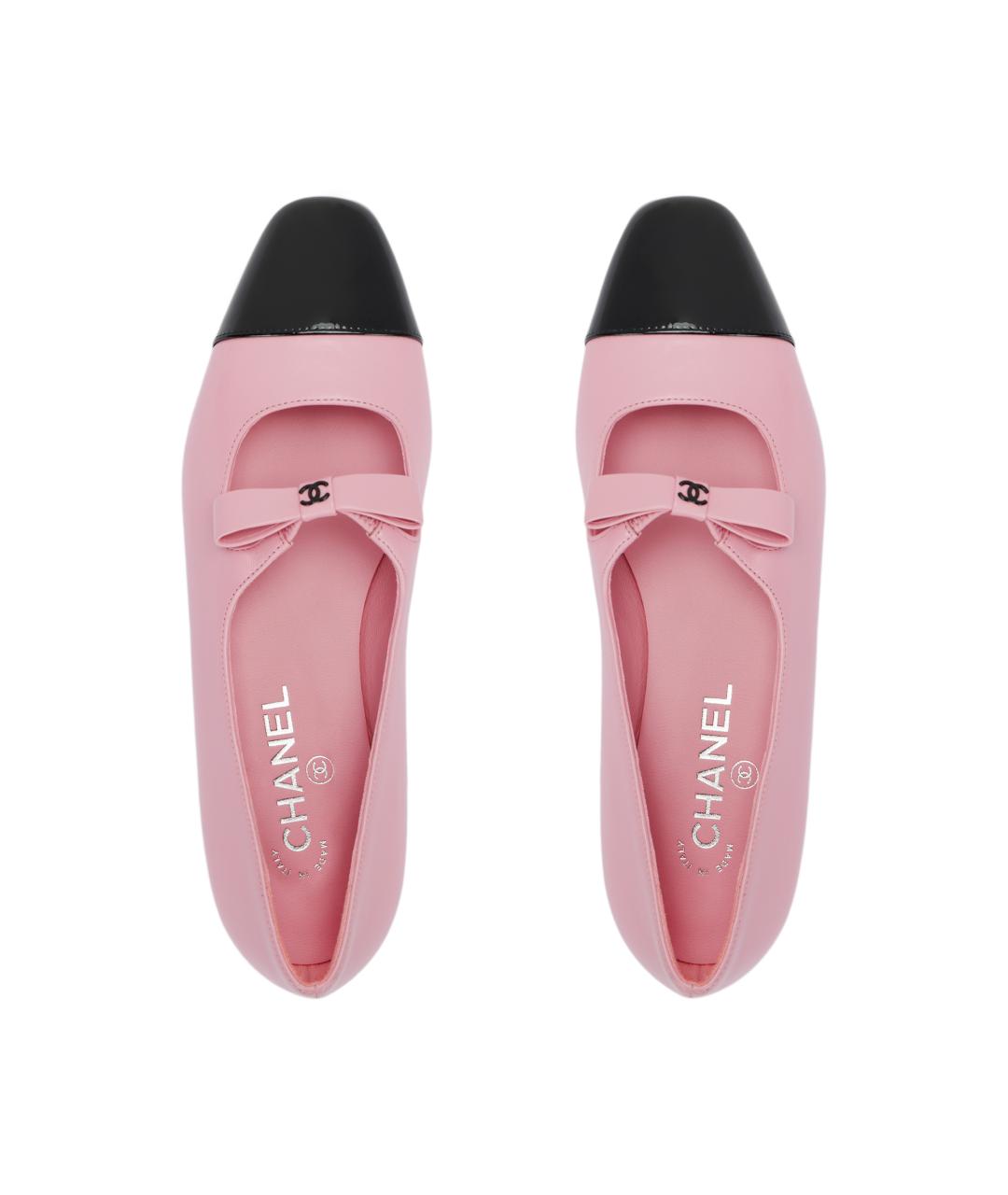 CHANEL Розовые кожаные туфли, фото 3