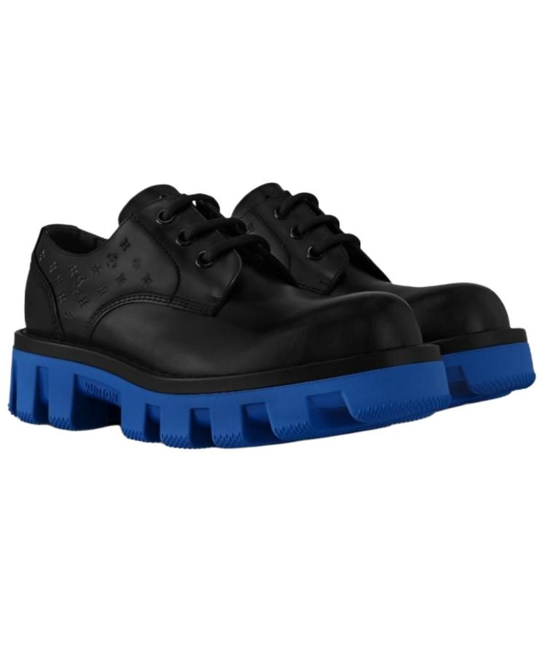 LOUIS VUITTON Черные кожаные лоферы, фото 3