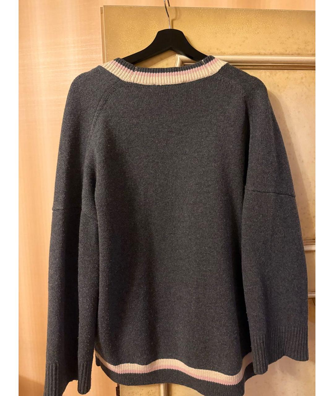 MAJE Антрацитовый шерстяной кардиган, фото 2