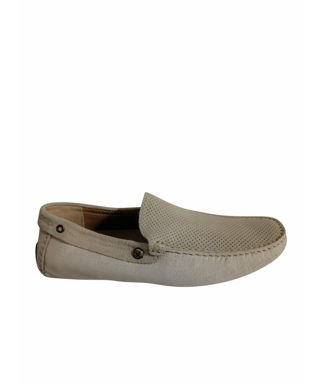 ICEBERG Бежевые кожаные мокасины, фото 1