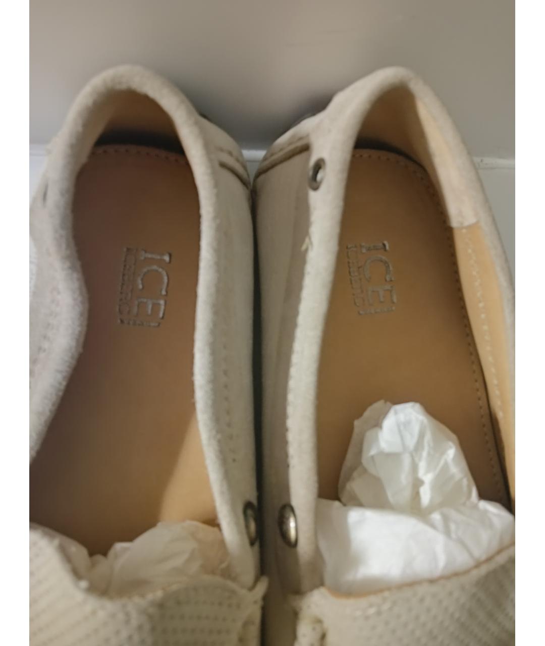 ICEBERG Бежевые кожаные мокасины, фото 3