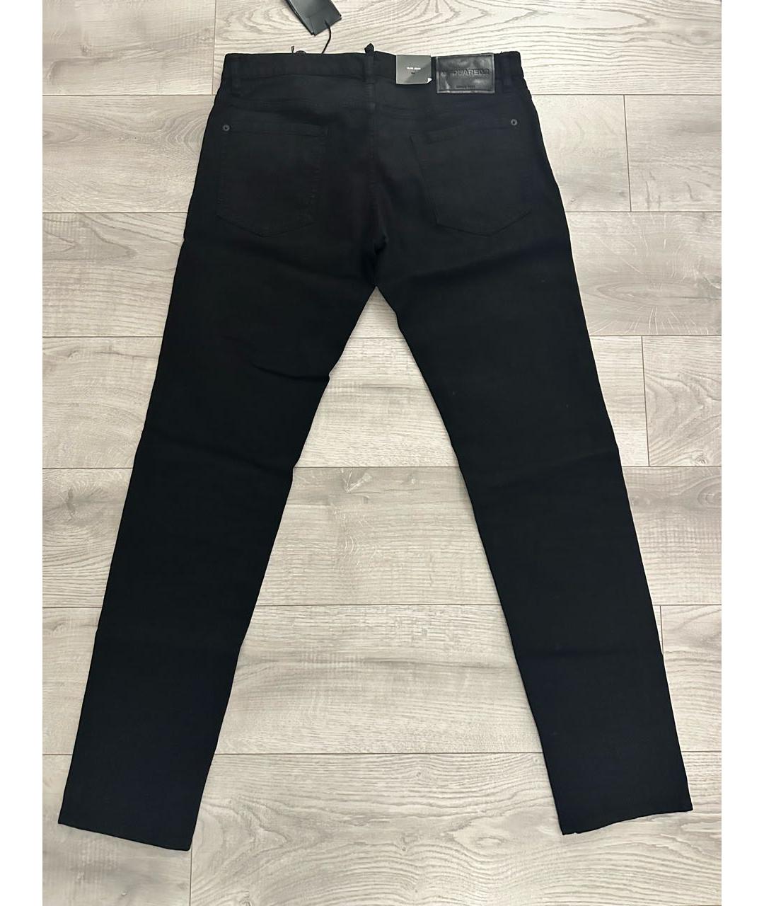 DSQUARED2 Черные хлопко-эластановые джинсы скинни, фото 3