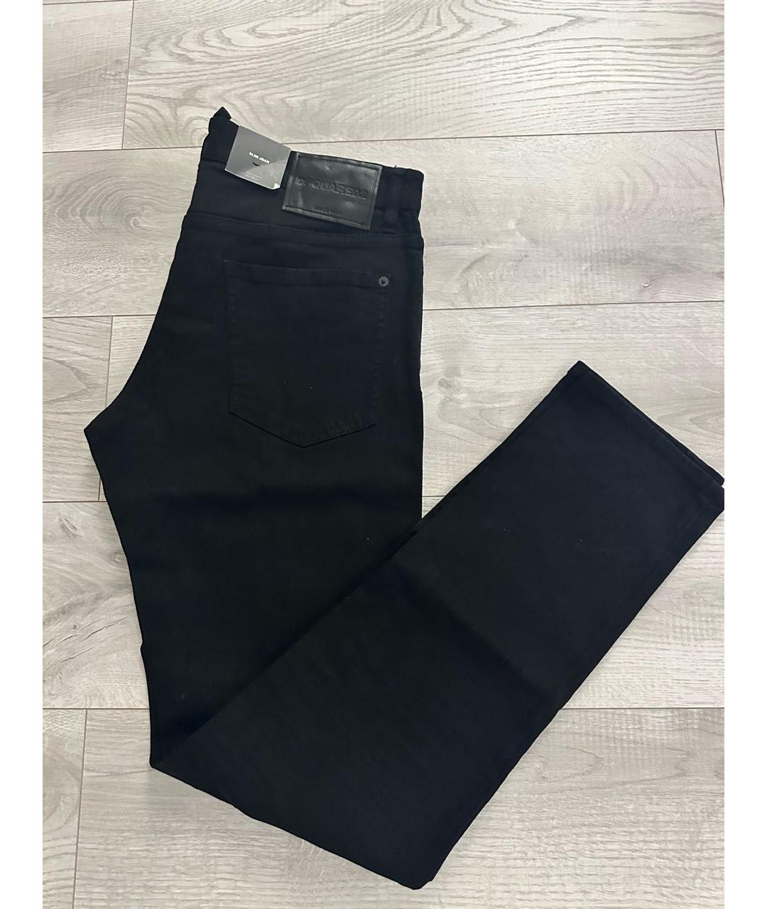 DSQUARED2 Черные хлопко-эластановые джинсы скинни, фото 4