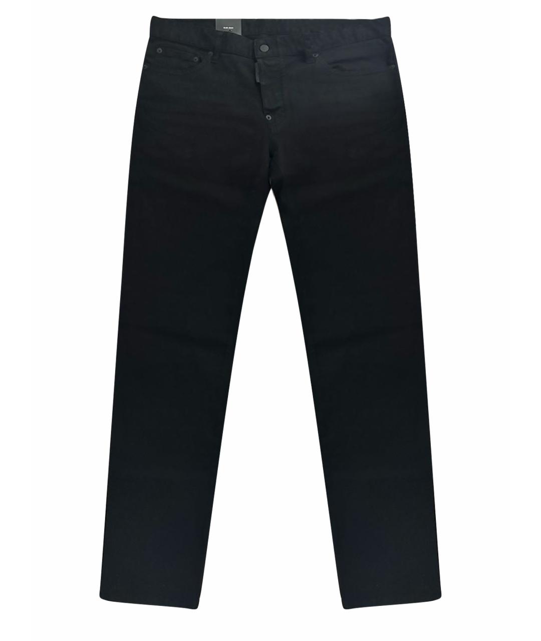 DSQUARED2 Черные хлопко-эластановые джинсы скинни, фото 1
