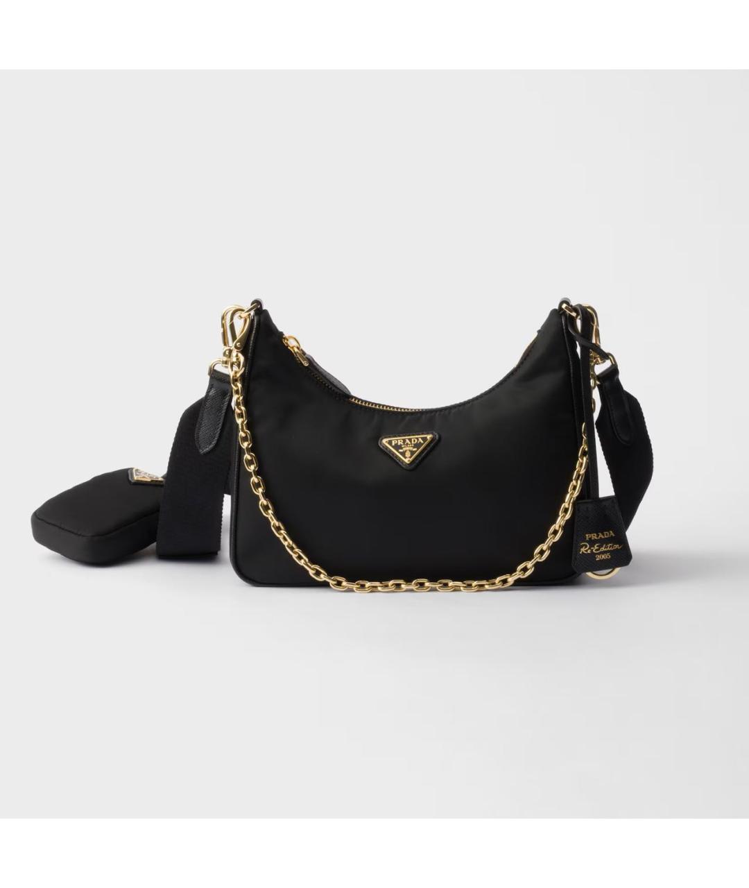 PRADA Черная тканевая сумка через плечо, фото 8