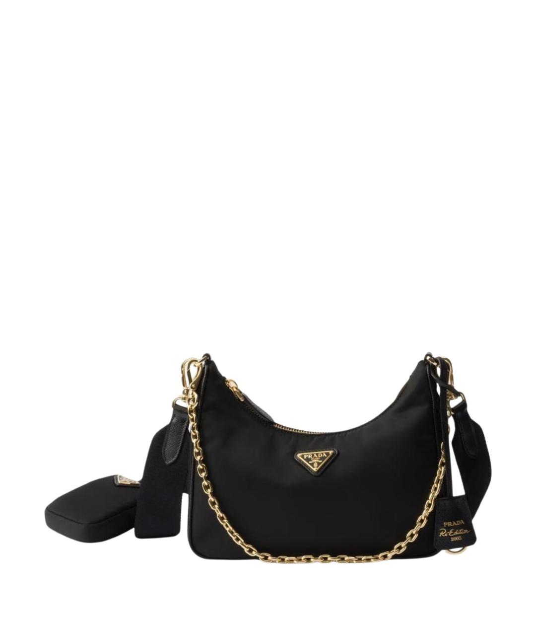 PRADA Черная тканевая сумка через плечо, фото 1