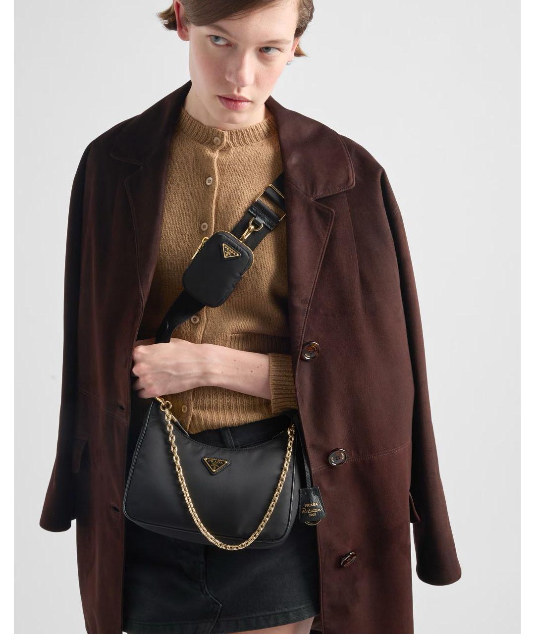 PRADA Черная тканевая сумка через плечо, фото 2