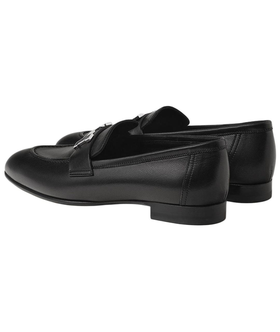 HERMES Черные кожаные лоферы, фото 4