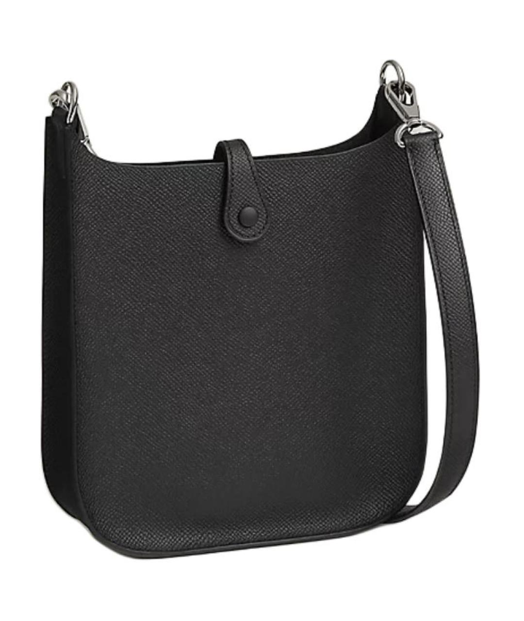 HERMES Черная кожаная сумка через плечо, фото 3