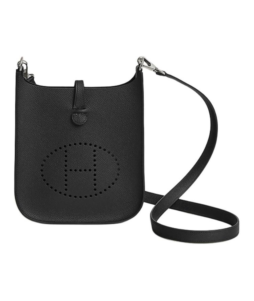 HERMES Черная кожаная сумка через плечо, фото 1