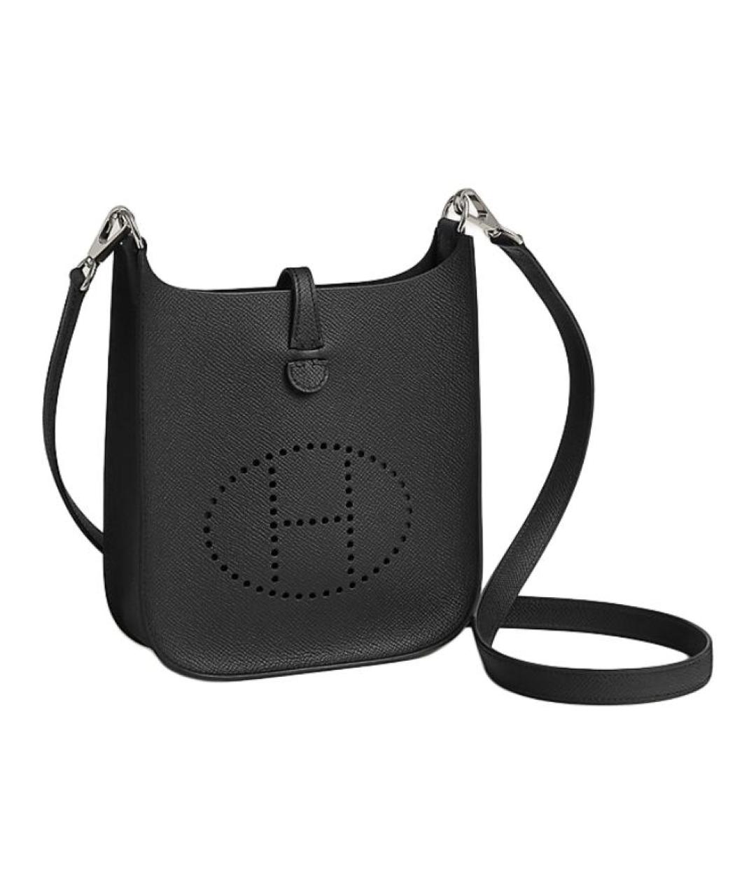 HERMES Черная кожаная сумка через плечо, фото 2