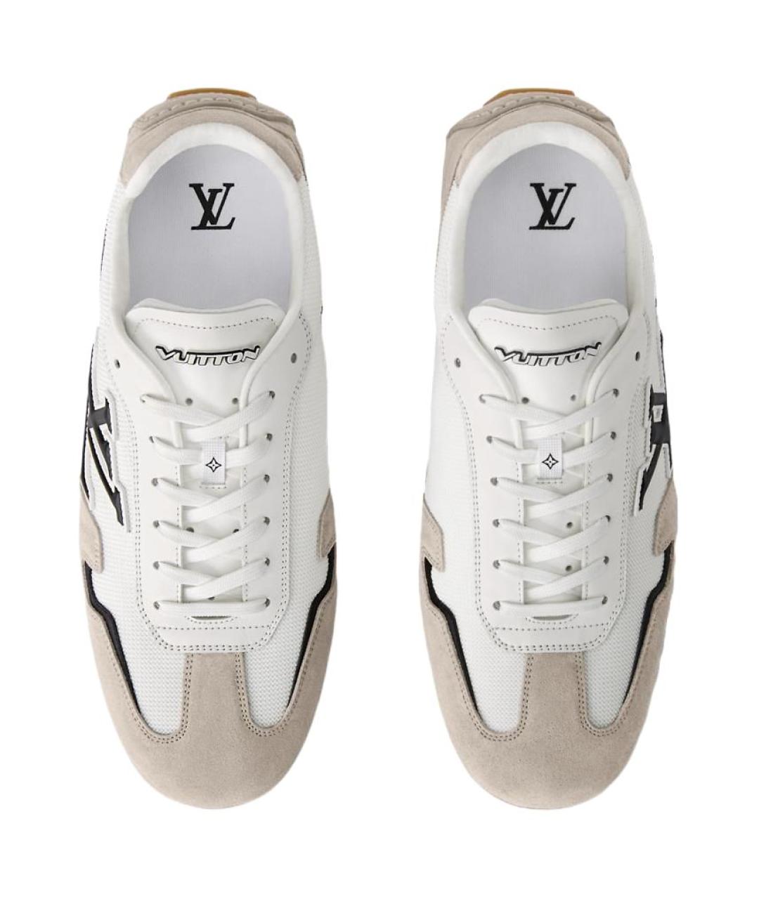 LOUIS VUITTON Серые кожаные низкие кроссовки / кеды, фото 4