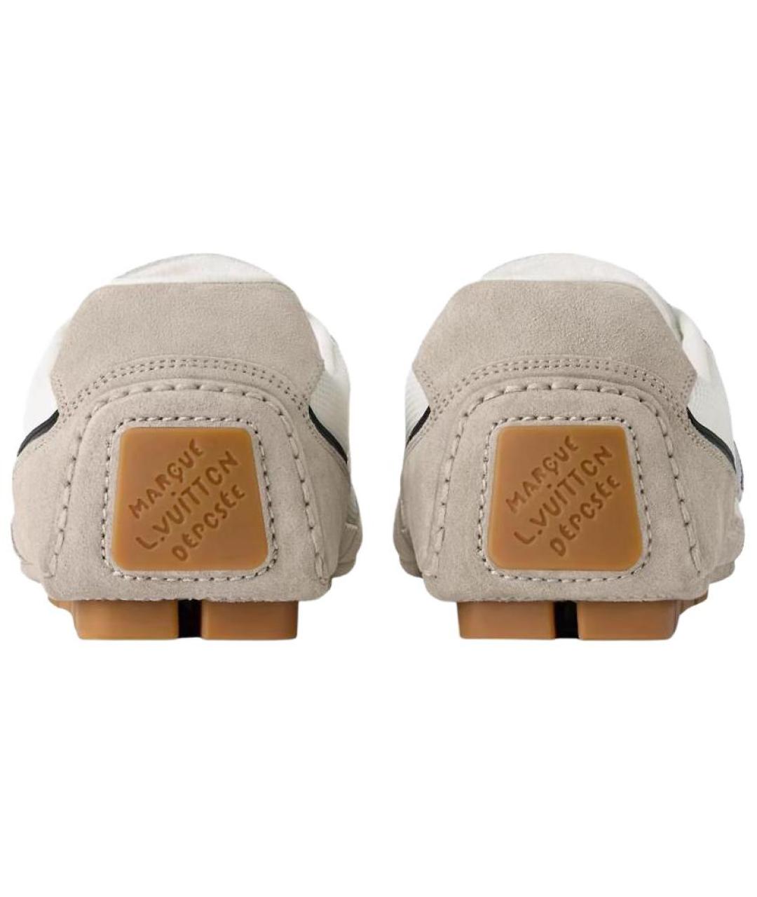 LOUIS VUITTON Серые кожаные низкие кроссовки / кеды, фото 5