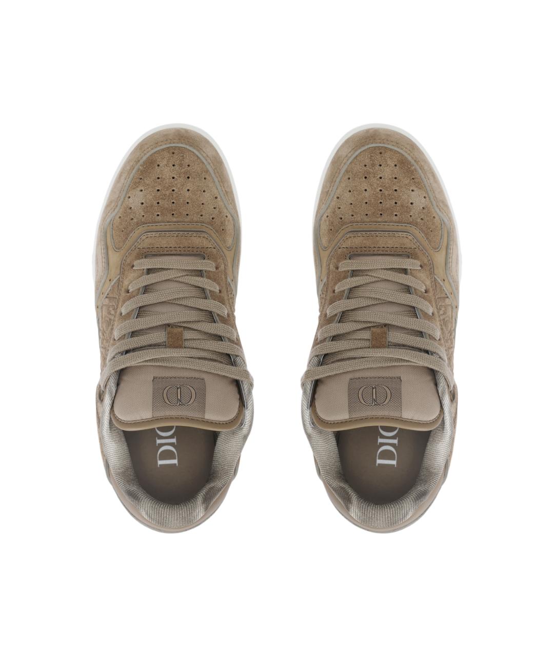 CHRISTIAN DIOR Бежевые кожаные кеды, фото 3