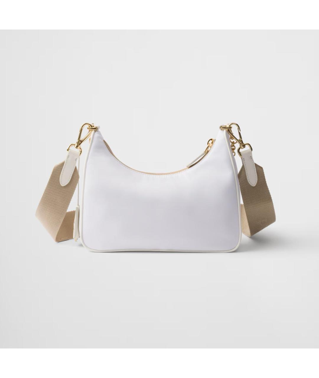 PRADA Белая тканевая сумка через плечо, фото 3