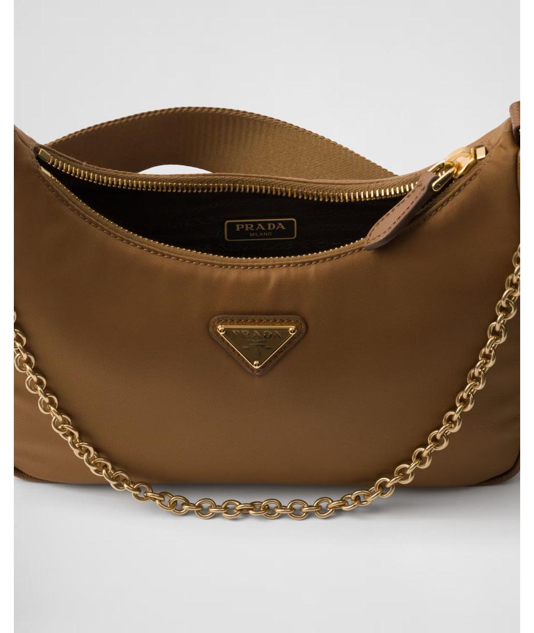 PRADA Коричневая тканевая сумка через плечо, фото 4