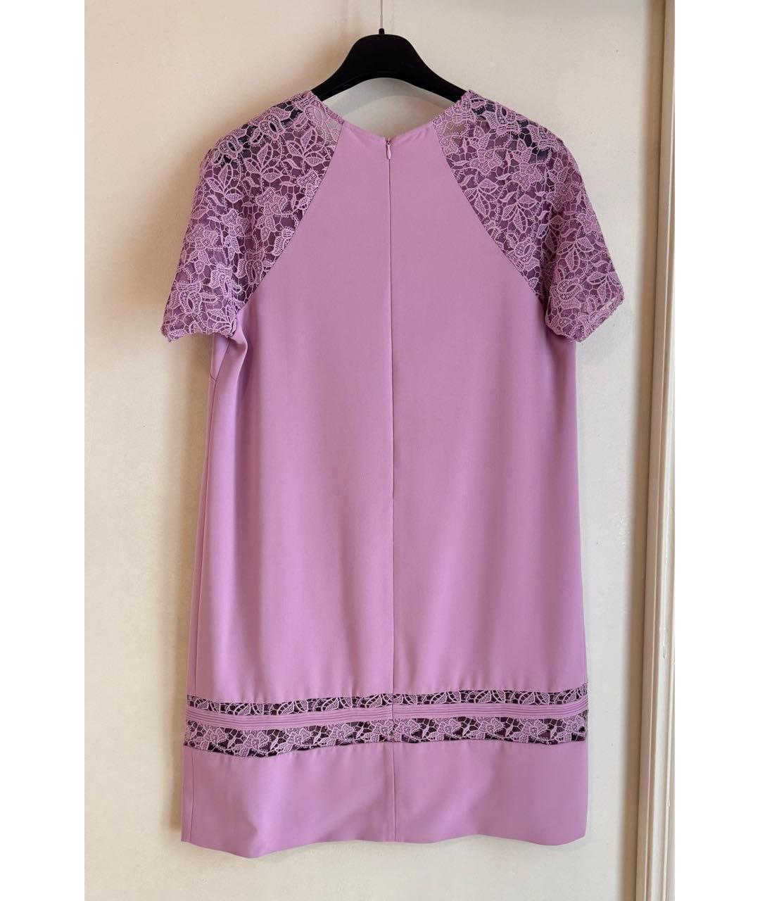 ERMANNO SCERVINO Розовое полиэстеровое коктейльное платье, фото 7