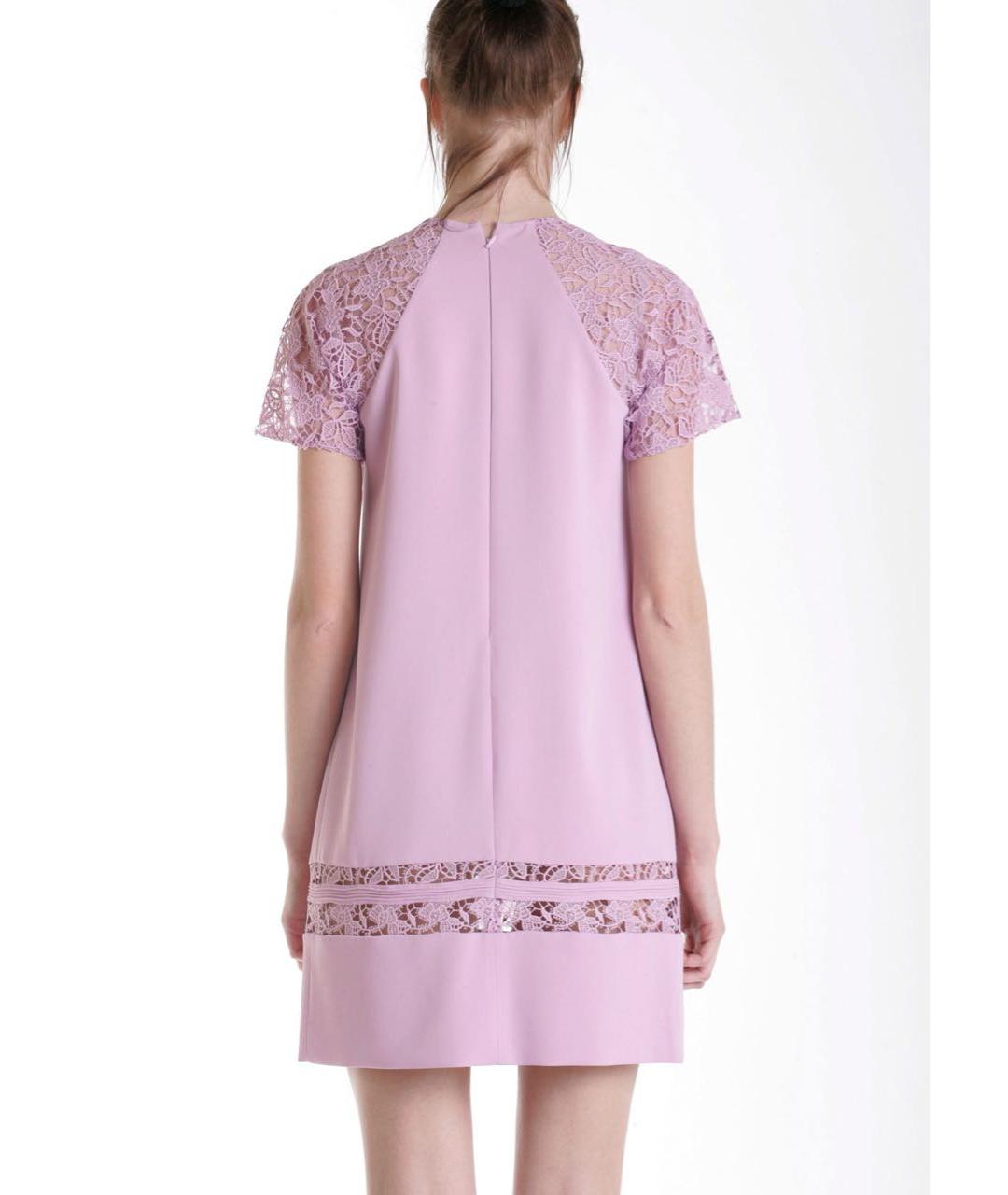 ERMANNO SCERVINO Розовое полиэстеровое коктейльное платье, фото 4