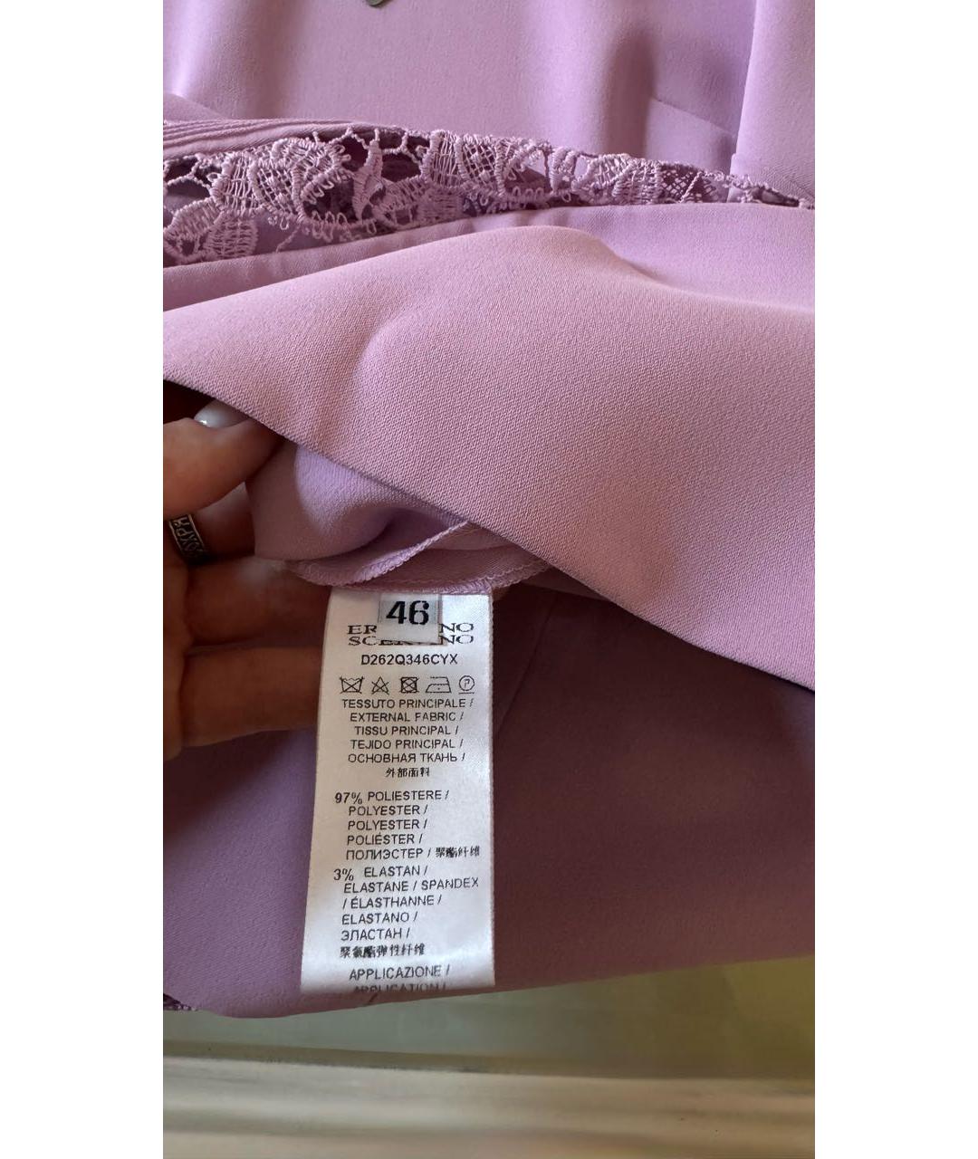 ERMANNO SCERVINO Розовое полиэстеровое коктейльное платье, фото 8