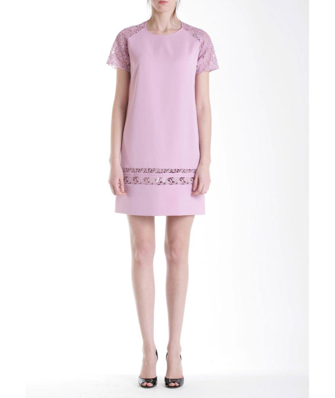 ERMANNO SCERVINO Розовое полиэстеровое коктейльное платье, фото 3