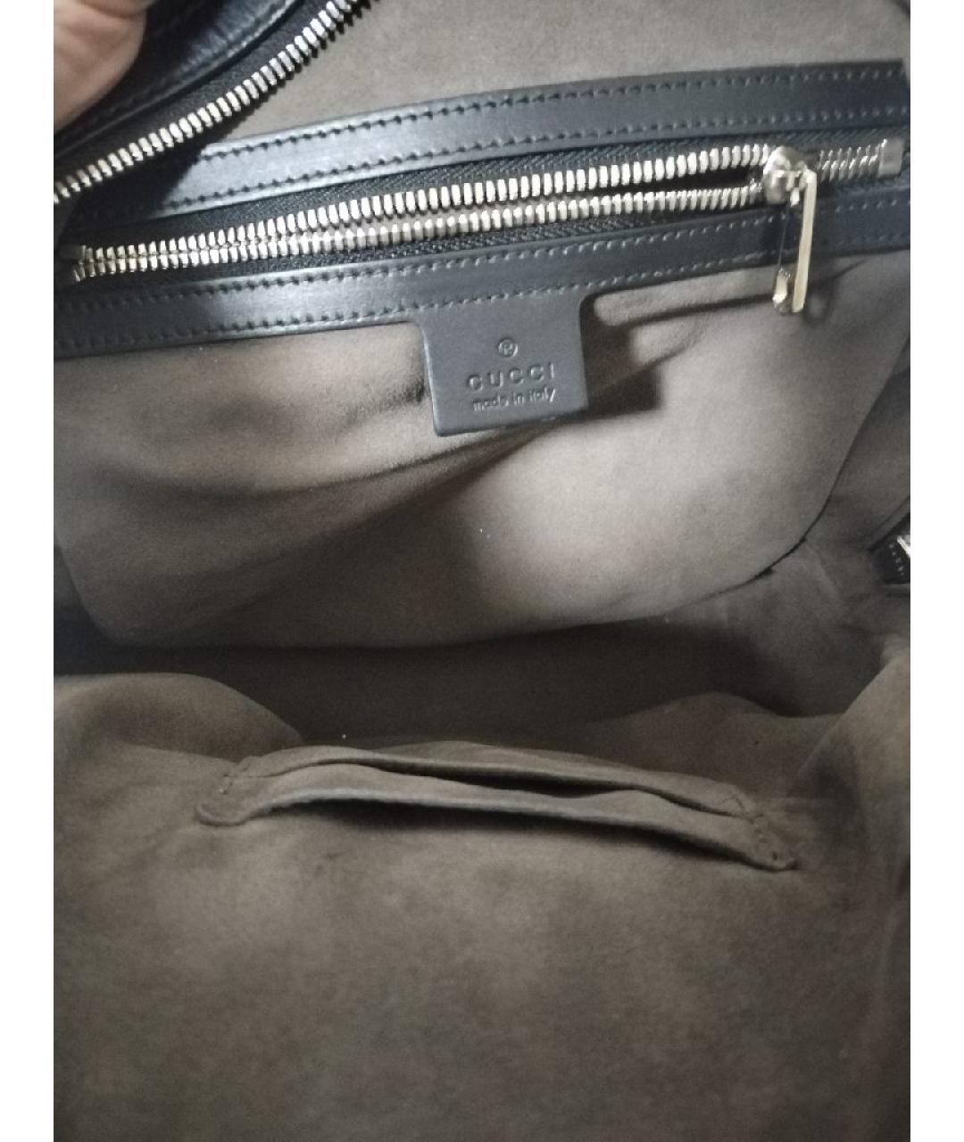 GUCCI Черный кожаный рюкзак, фото 6