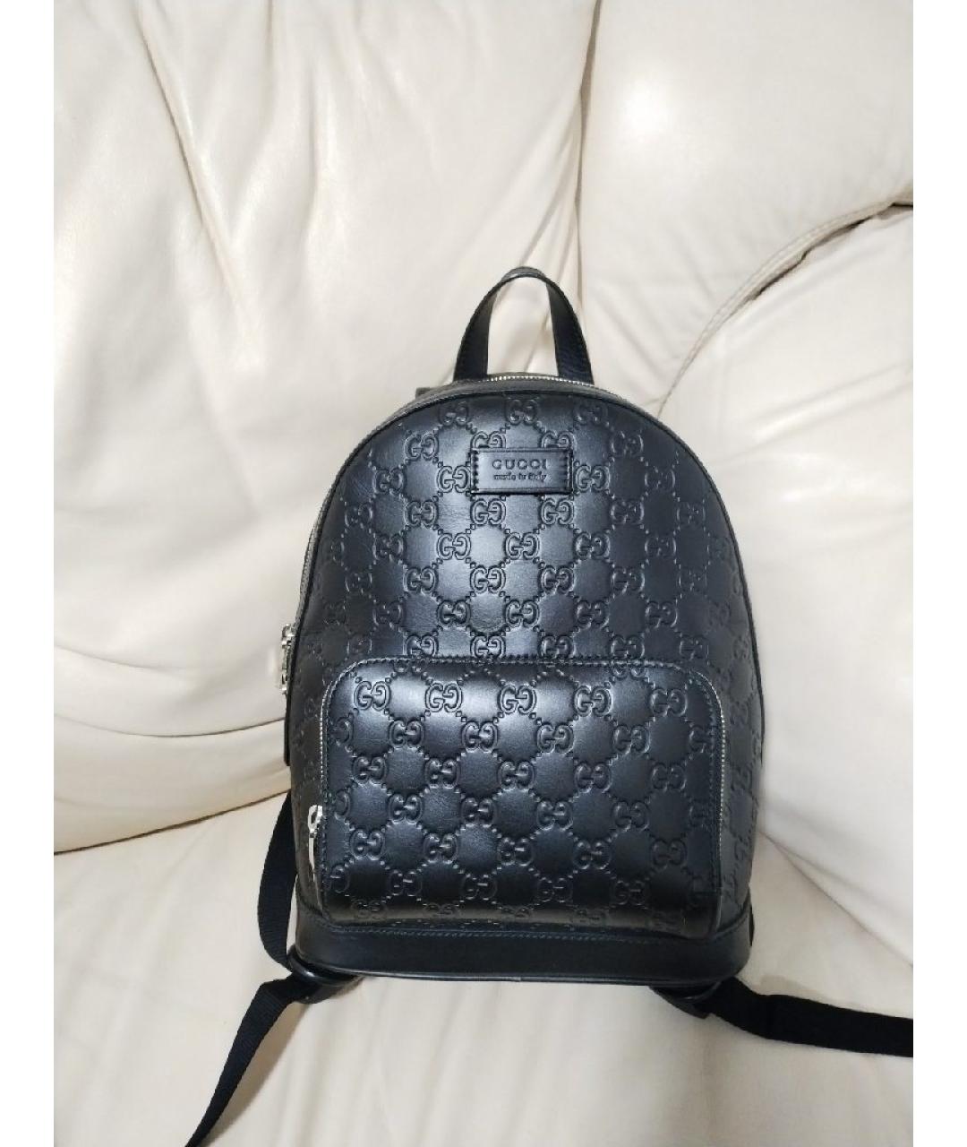 GUCCI Черный кожаный рюкзак, фото 2