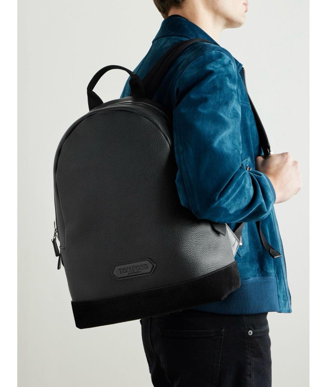 TOM FORD Черный кожаный рюкзак, фото 5