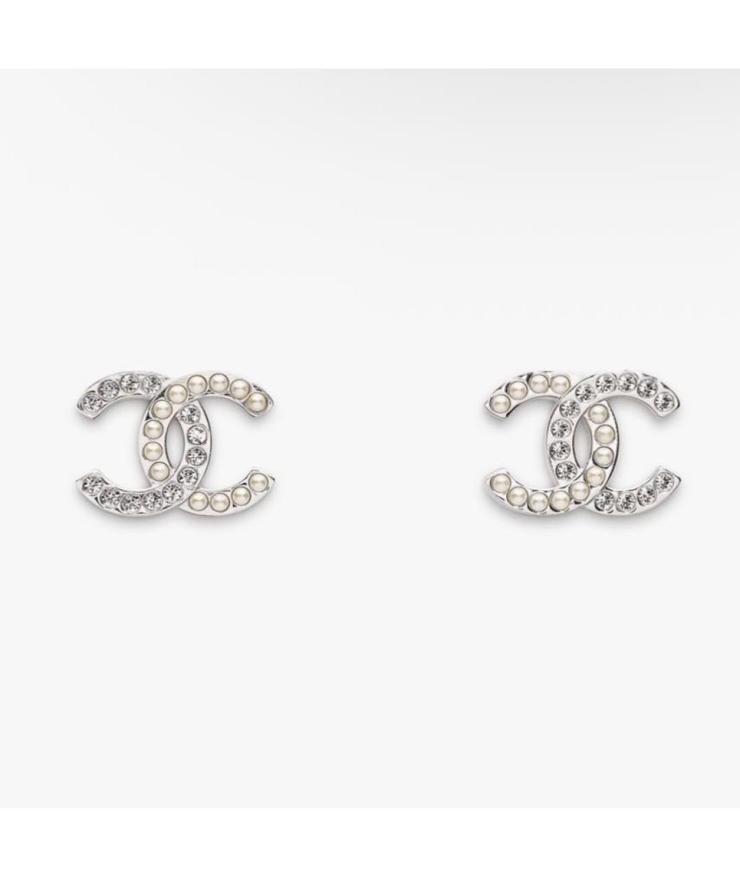 CHANEL Серебряные металлические серьги, фото 4