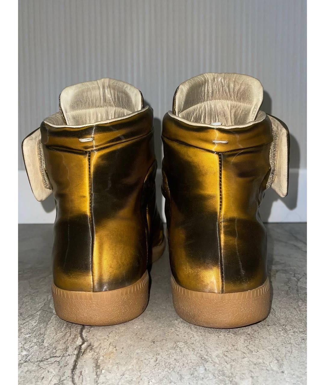 MAISON MARGIELA Золотые высокие кроссовки / кеды, фото 5